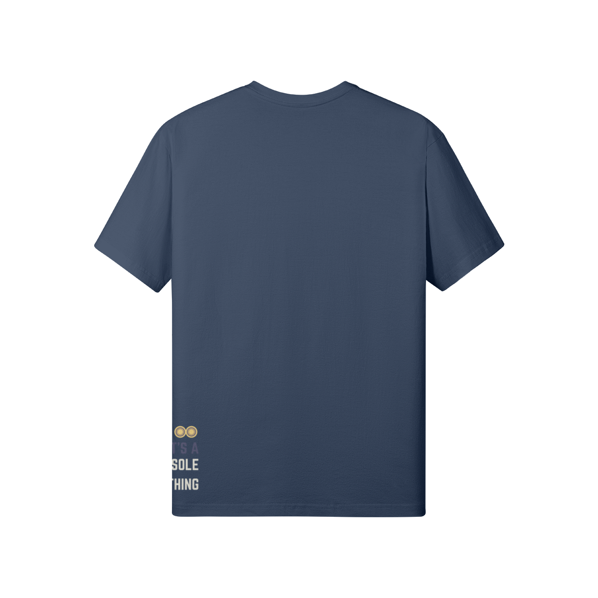 It’s a Sole Thing Tee in white by One Down Clothing, featuring a vibrant sneaker graphic on the front and subtle text detail on the back.