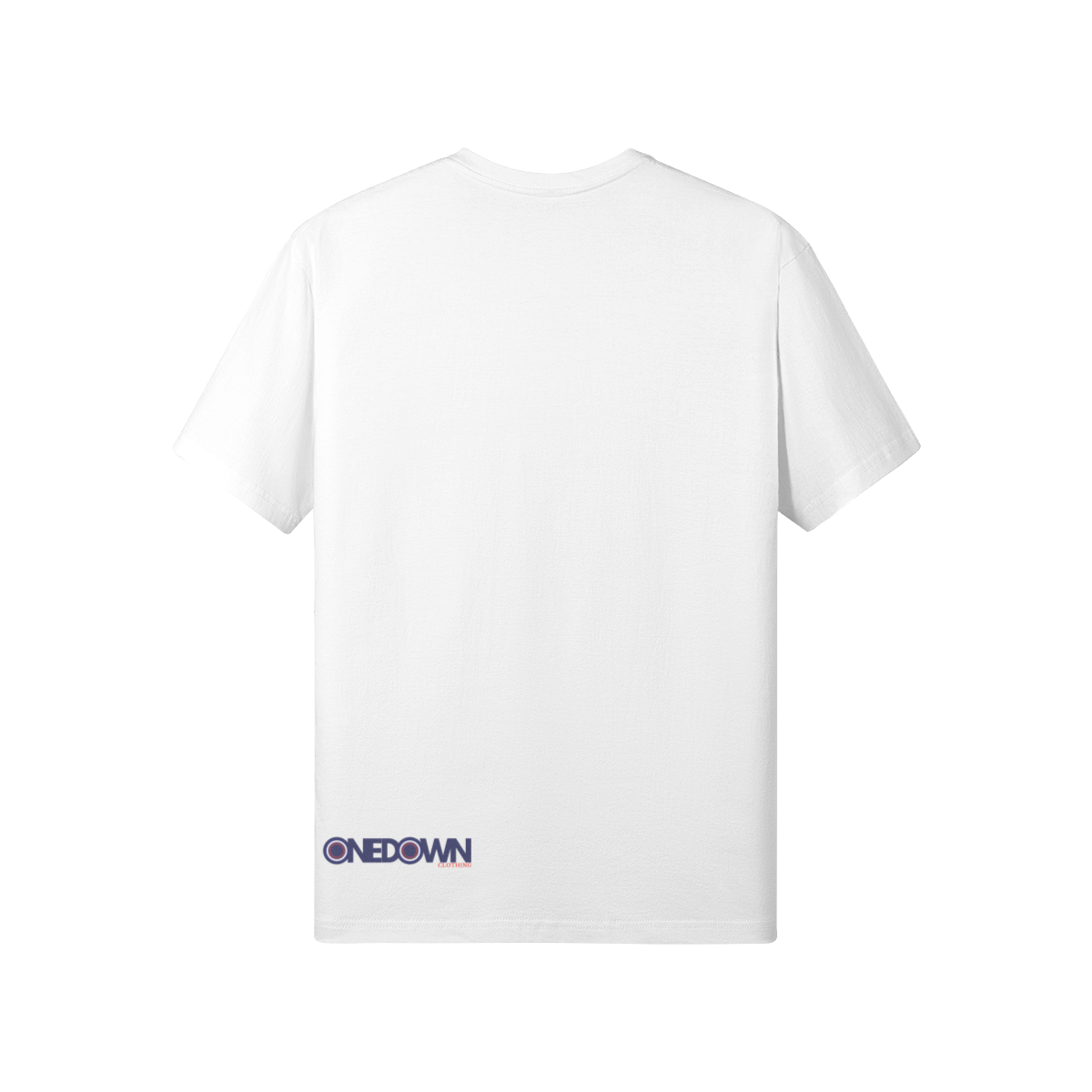 White t-shirt with blue and red trainer graphic and "It’s A Sole Thing"